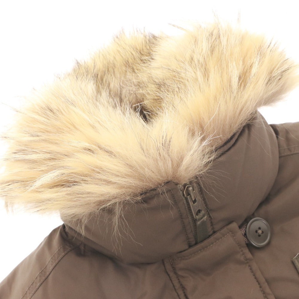 ■ RALPHLAUREN ラルフローレン ダウンベスト アウター ファスナー ポケット ボタン レディース 7 ブラウン系