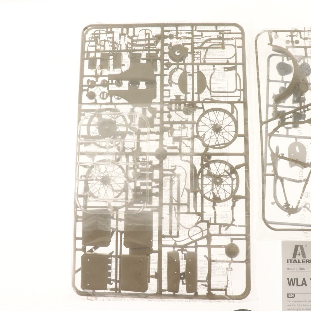 ■ ITALERI イタレリ プラモデル 1/9 WW.II アメリカ陸軍 軍用バイク WLA 750 U.S. Motorcycle No.7401 付属品付き 未組立 未開封 未使用