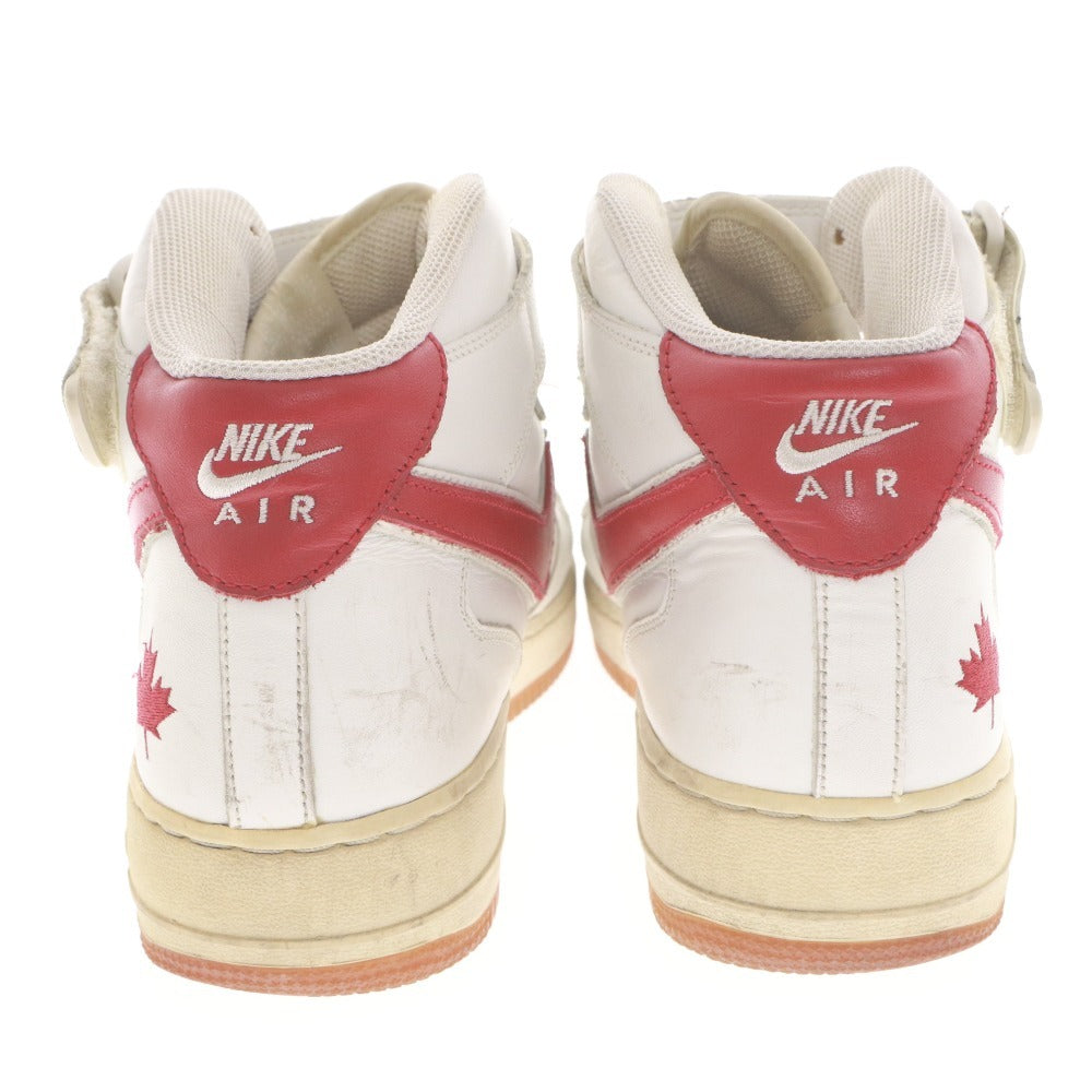 ■ NIKE ナイキ スニーカー シューズ エアフォース1 ミッド カナダ 309955-161 紐 メンズ 28.0cm ホワイト レッド