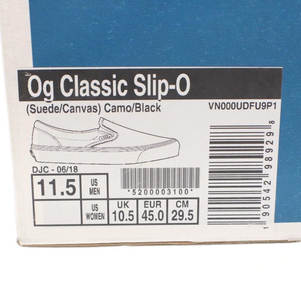■ VANS バンズ スリッポン シューズ 靴 Og Classic Slip-O メンズ 29.5cm カモフラ ブラック 箱付き 未使用