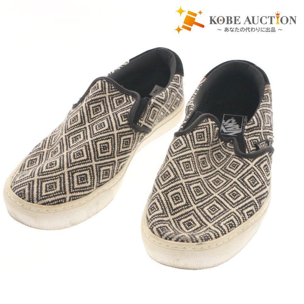 ■ VANS × nano・universe Slip-on Shoes Men's 29.0cm Ivory/Black Geometric Pattern Special Order