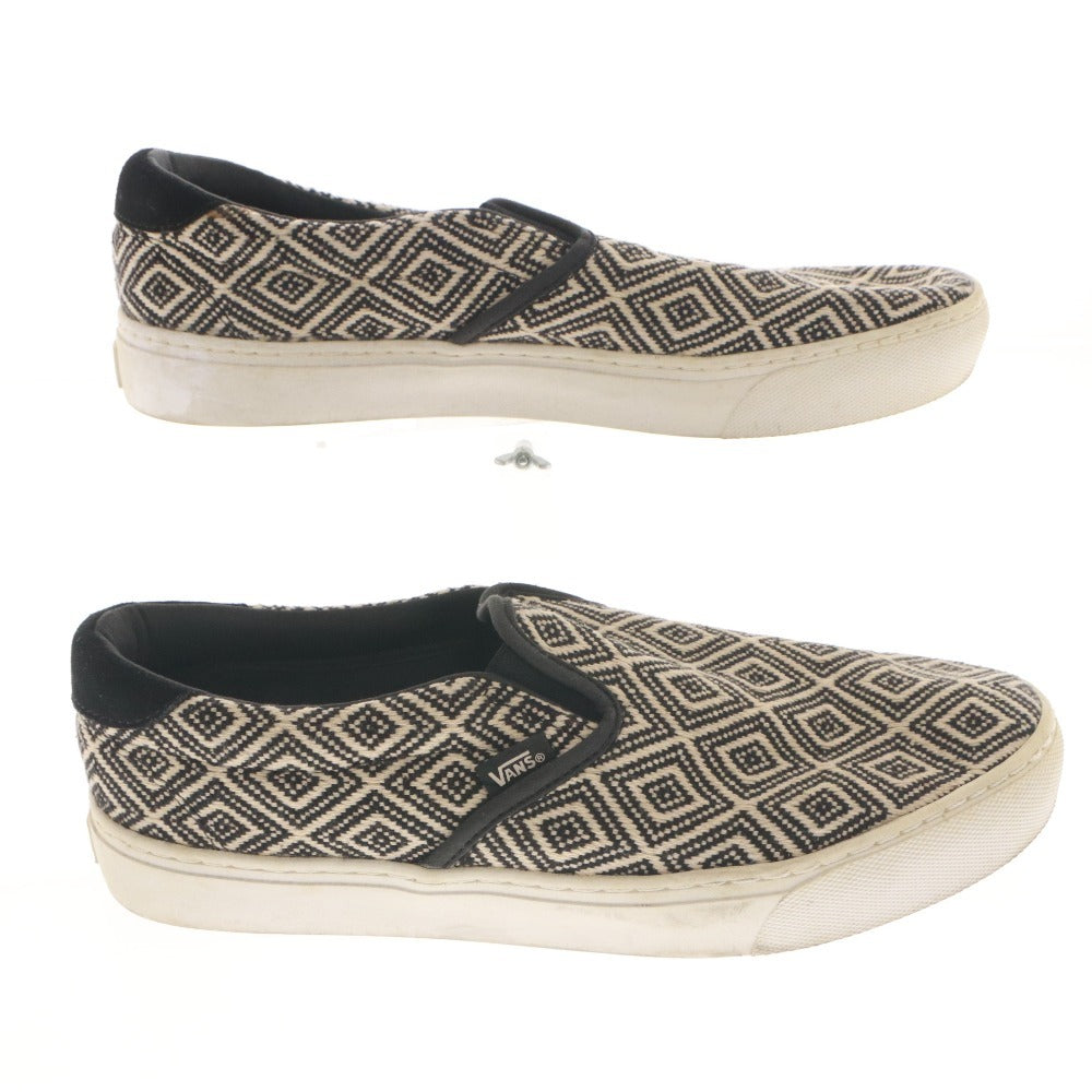 ■ VANS × nano・universe Slip-on Shoes Men's 29.0cm Ivory/Black Geometric Pattern Special Order