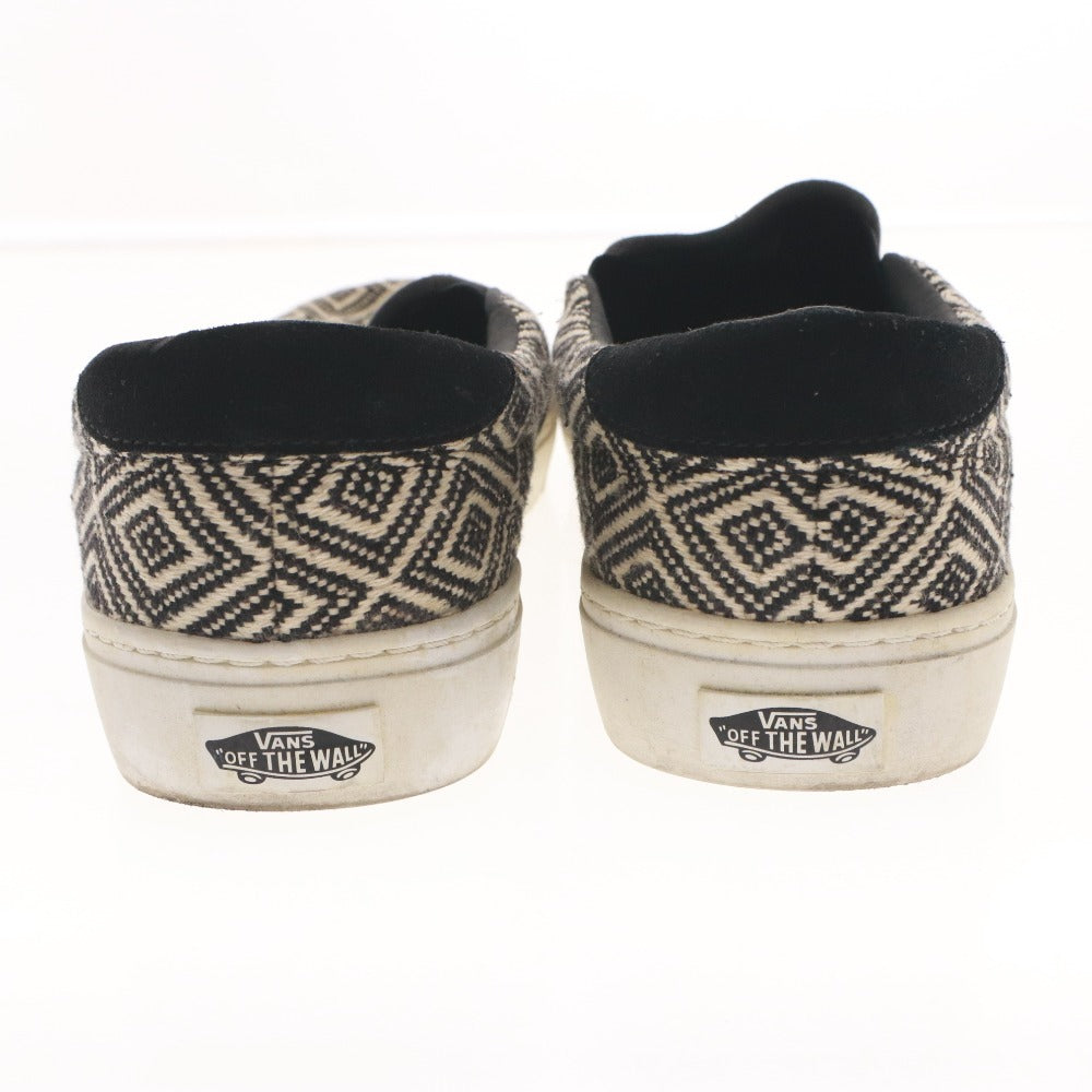■ VANS × nano・universe Slip-on Shoes Men's 29.0cm Ivory/Black Geometric Pattern Special Order