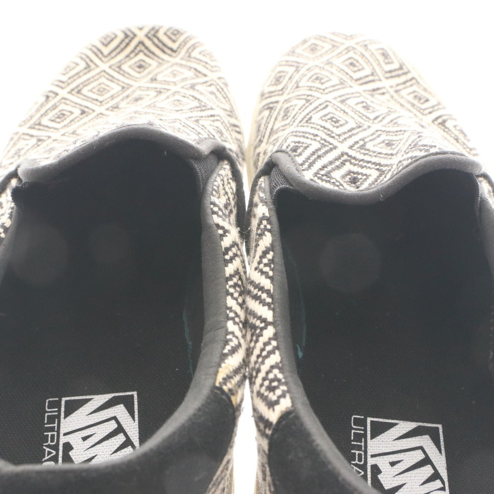 ■ VANS × nano・universe Slip-on Shoes Men's 29.0cm Ivory/Black Geometric Pattern Special Order