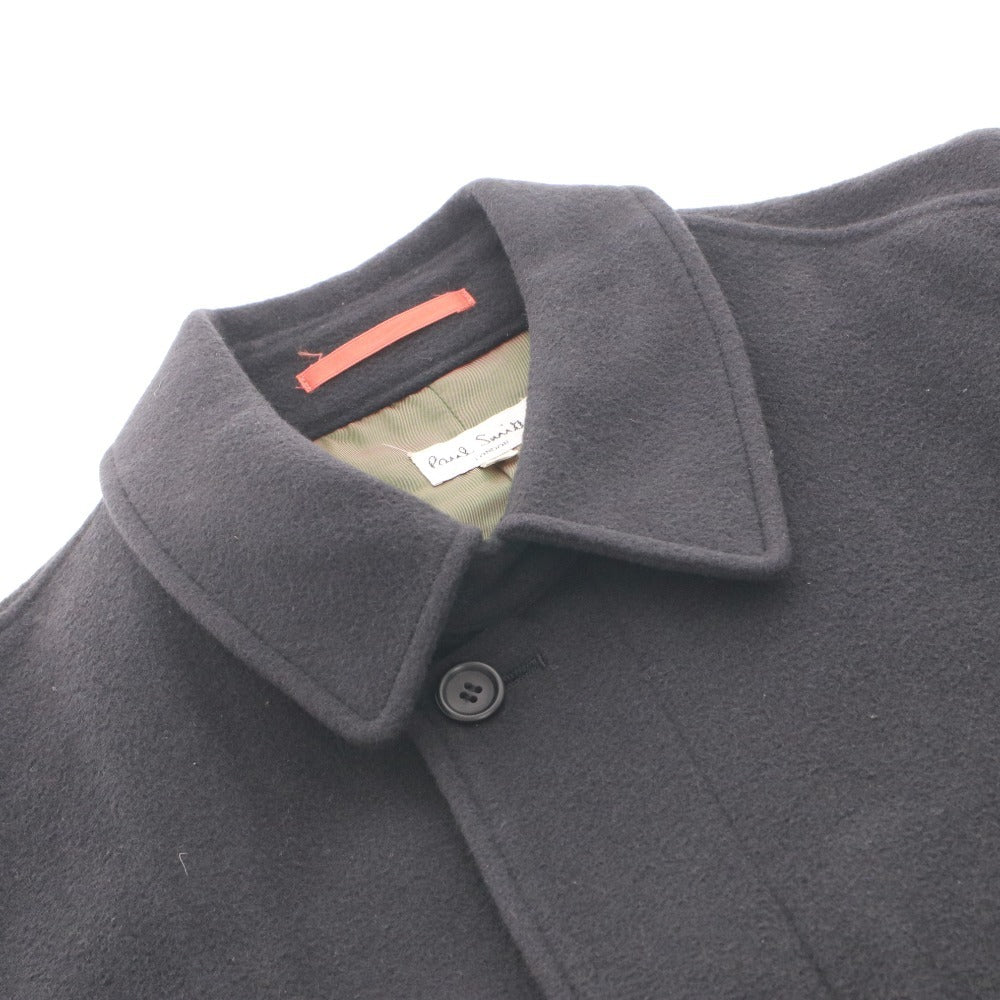 ■ Paul Smith ポールスミス ステンカラーコート 長袖 アウター 比翼ボタン メンズ M ネイビー