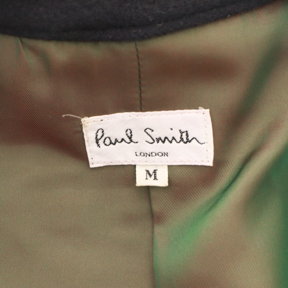 ■ Paul Smith ポールスミス ステンカラーコート 長袖 アウター 比翼ボタン メンズ M ネイビー