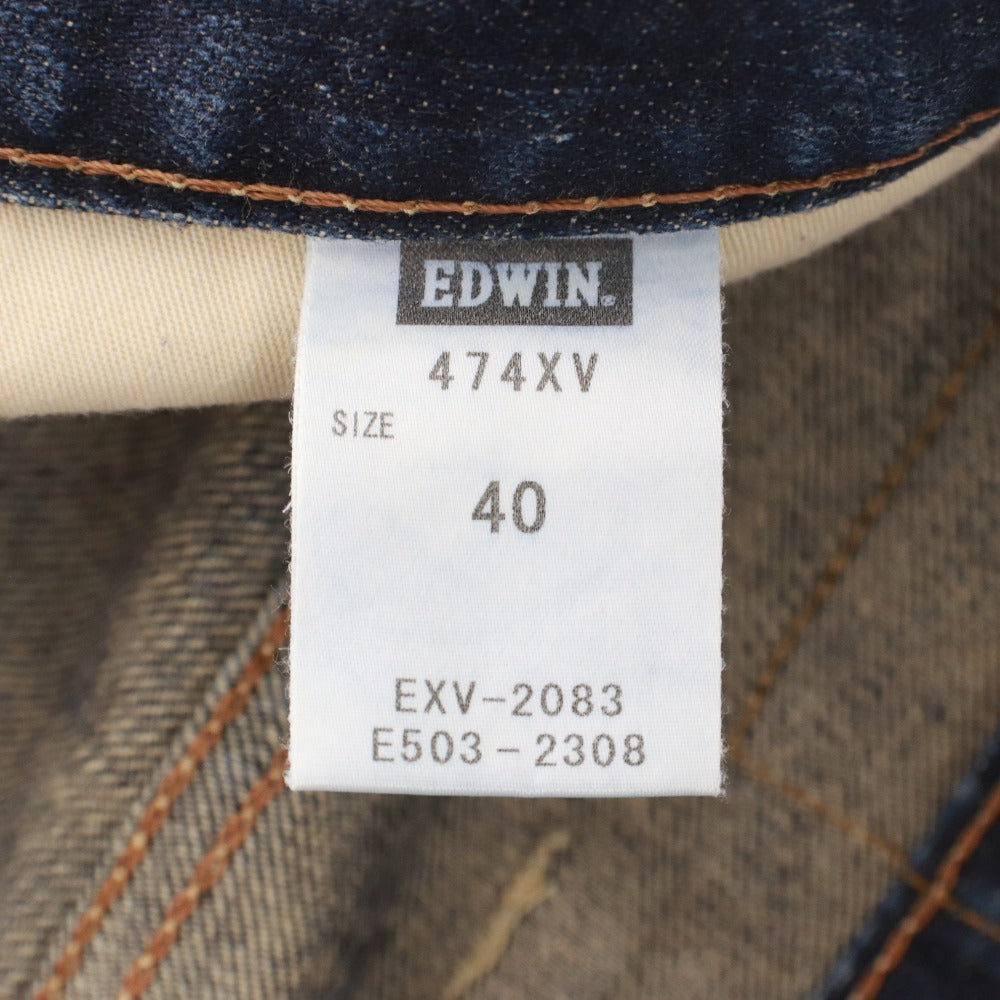 ■ EDWIN エドウィン ジーンズ パンツ 474XV ボトムス デニム コットン 日本製 メンズ 40 インディゴブルー
