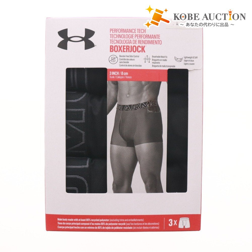 ■ UNDER ARMOUR アンダーアーマー ボクサーパンツ UAパフォーマンステック アンダーウェア 3枚セット 1387418 メンズ 3XL ブラック