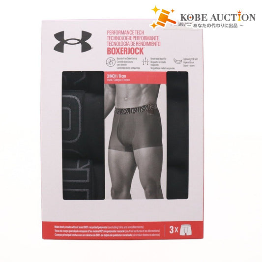 ■ UNDER ARMOUR アンダーアーマー ボクサーパンツ UAパフォーマンステック アンダーウェア 3枚セット 1387418 メンズ 3XL ブラック