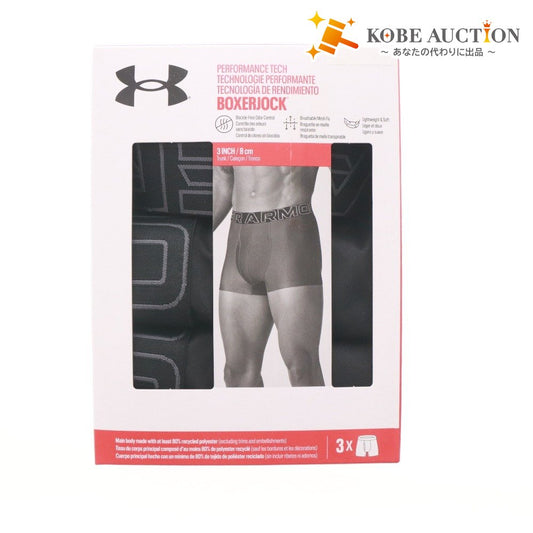 ■ UNDER ARMOUR アンダーアーマー ボクサーパンツ UAパフォーマンステック アンダーウェア 3枚セット 1387418 メンズ 3XL ブラック