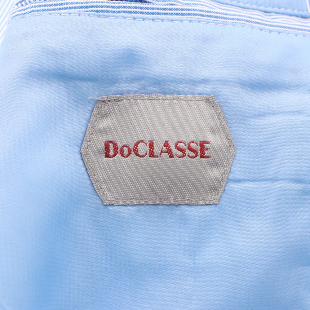 ■ DoCLASSE ドゥクラッセ テーラードジャケット サマージャケット 長袖 アウター アンコン ストライプ メンズ XXL ライトブルー