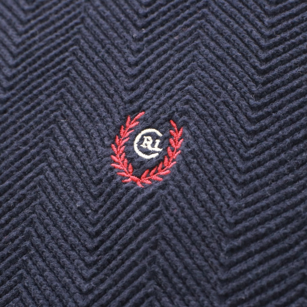 ■ CHAPS RALPH LAUREN チャップス ラルフローレン セーター 長袖 トップス ニット ヘリンボーン 刺繍 メンズ XL ネイビー