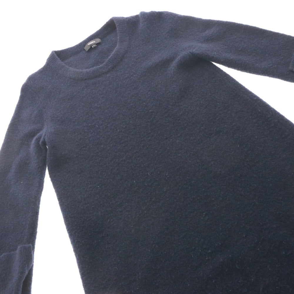 ■ Theory セオリー ワンピース ひざ丈 トップス ボトムス ニット 無地 シンプル レディース S ネイビー