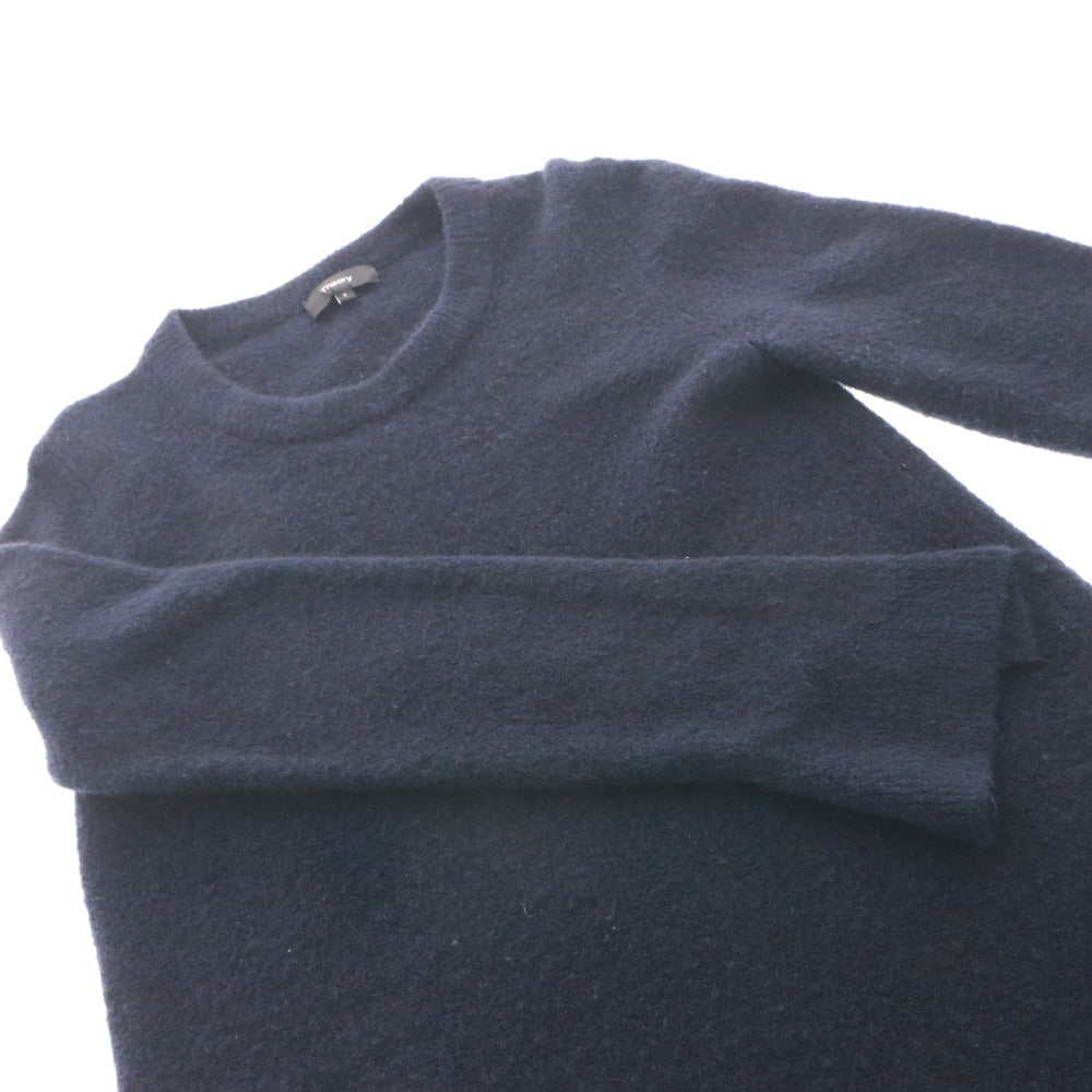 ■ Theory セオリー ワンピース ひざ丈 トップス ボトムス ニット 無地 シンプル レディース S ネイビー