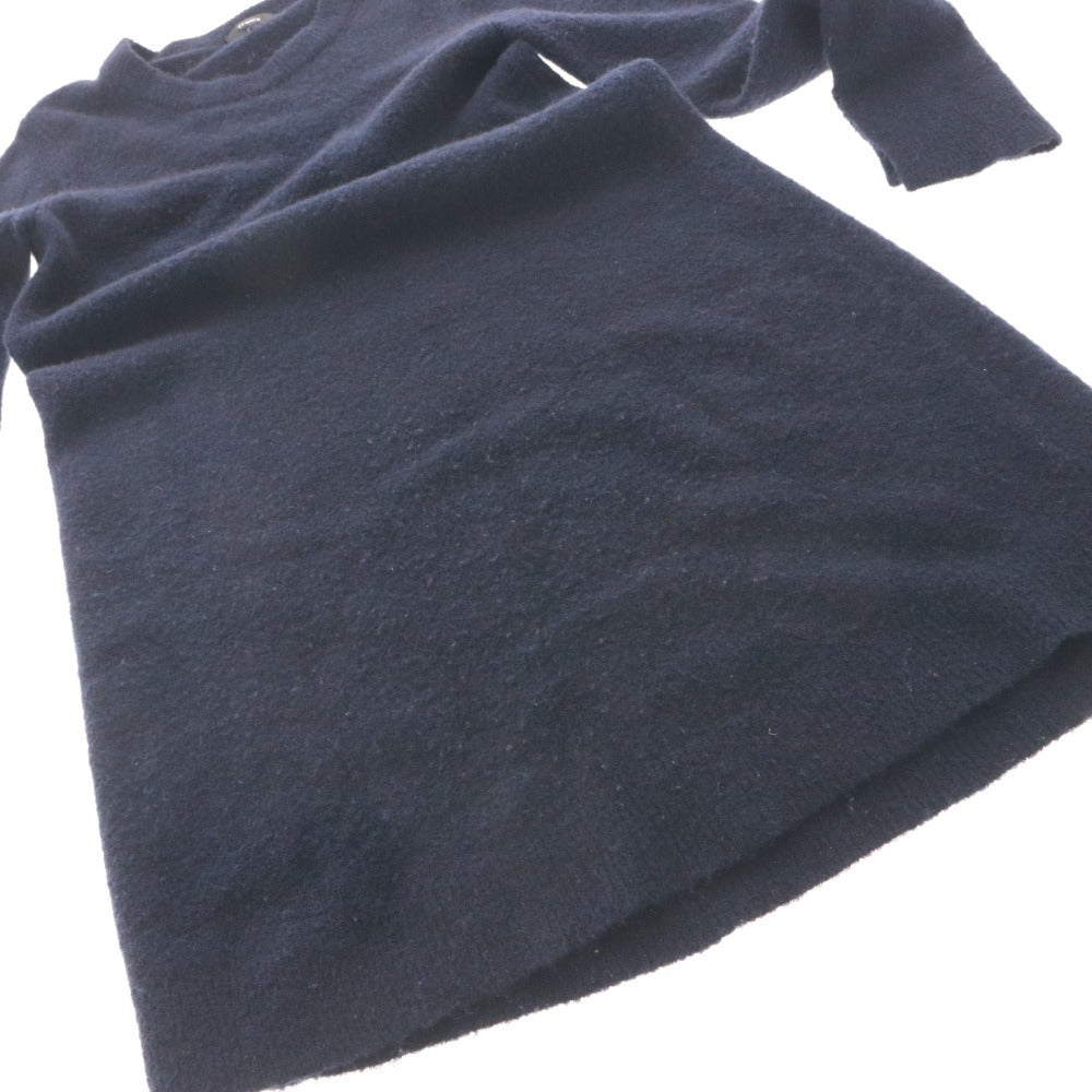 ■ Theory セオリー ワンピース ひざ丈 トップス ボトムス ニット 無地 シンプル レディース S ネイビー