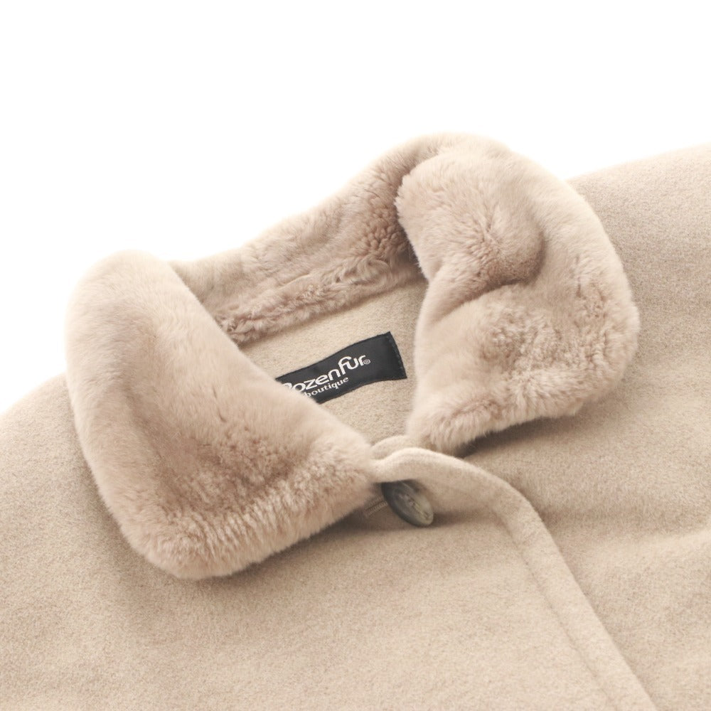 ■ Rozenfur Long Sleeve Coat, Fur, Angora, Nutria, Women's, Beige