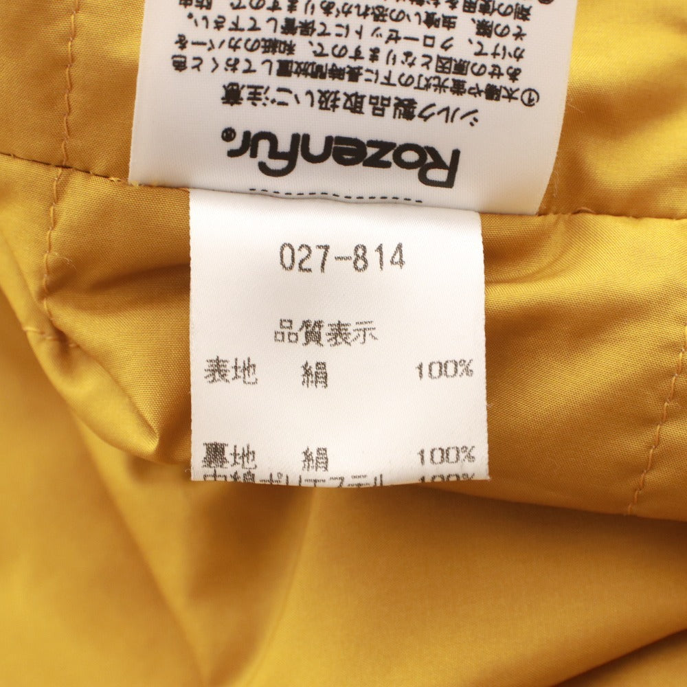 ■ Rozenfur ローゼンファー ジャケット コート 長袖 アウター ファー シルク ヌートリア レディース イエロー系