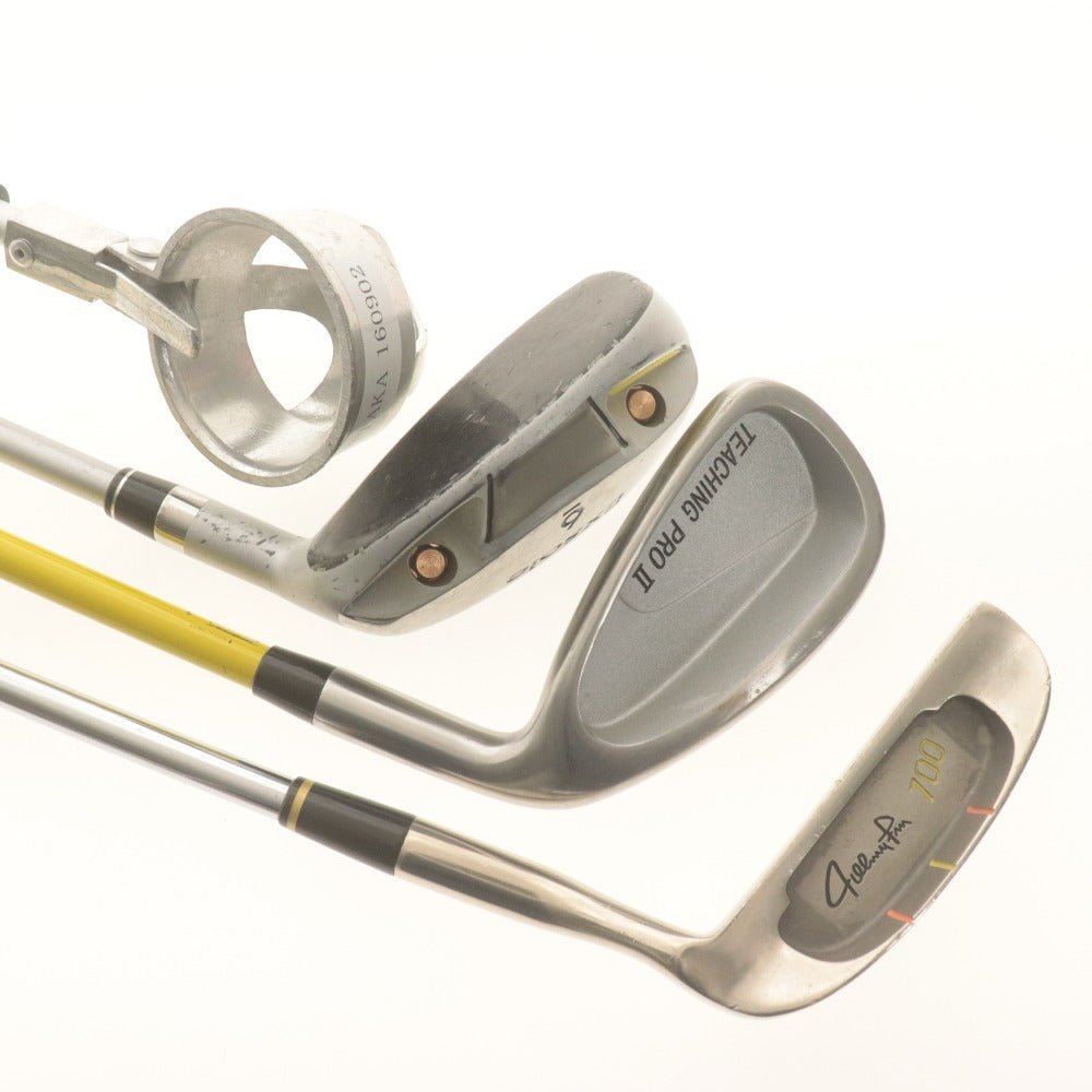 ■ ゴルフクラブ ボールレトリバー 4本/点セット まとめ売り 練習用アイアン 7番 TEACHING PRO 2/Exsole ユーティリティ 6番/チッパー 700