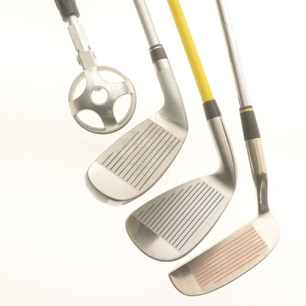 ■ ゴルフクラブ ボールレトリバー 4本/点セット まとめ売り 練習用アイアン 7番 TEACHING PRO 2/Exsole ユーティリティ 6番/チッパー 700
