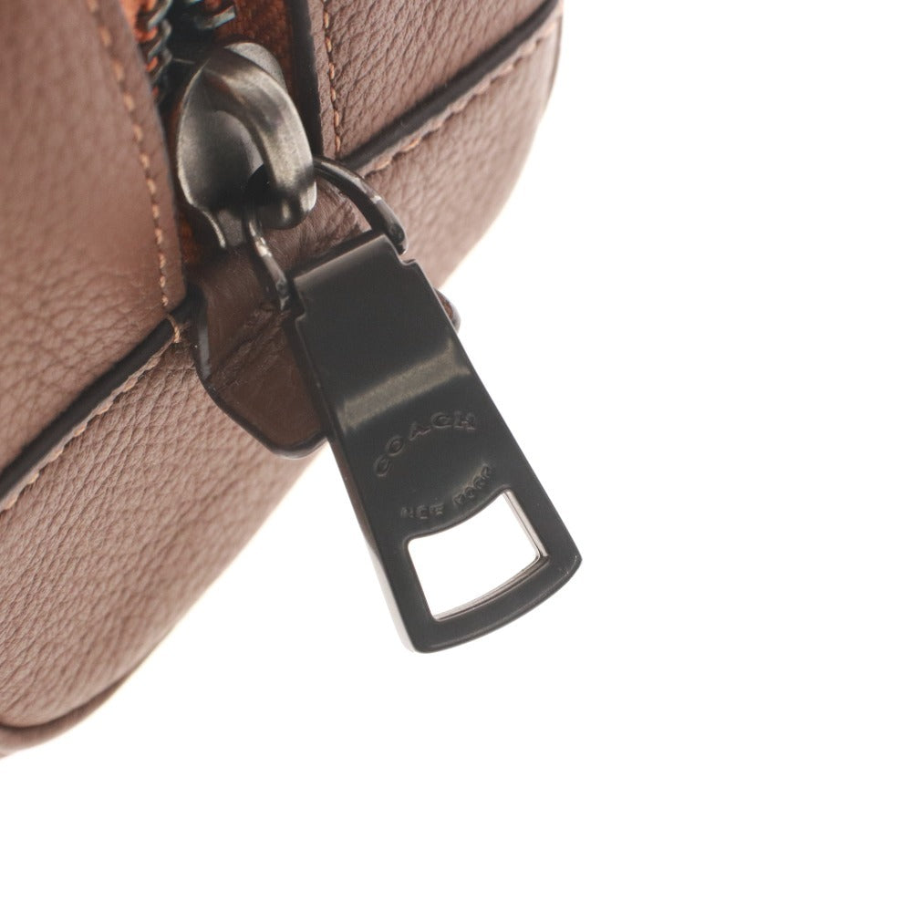 ■ COACH コーチ ポーチ 鞄 N2 H2161-C6738 ロゴ ファスナー 小物入れ レディース ライトブラウン系 未使用