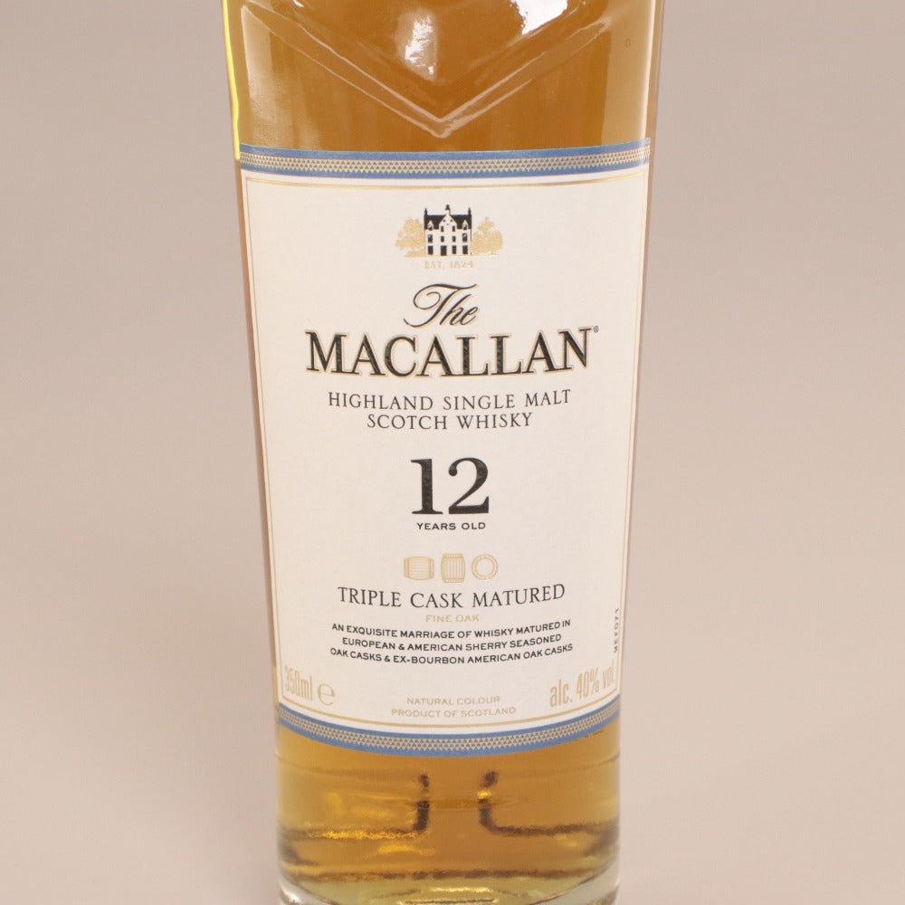 ■ Alcohol Whisky MACALLAN 12 Year Old TRIPLE CASK MATURED Malt Scotland 350ml 40% Unopened Unused