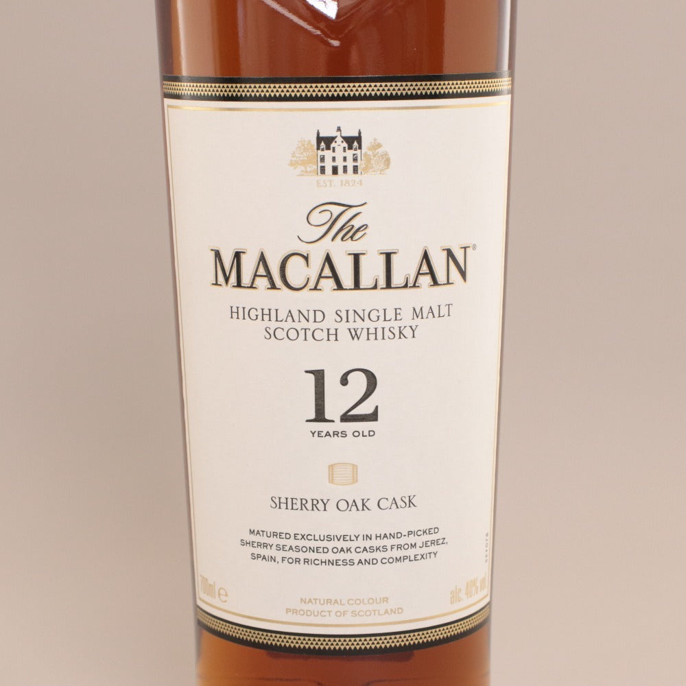 ■ Liquor Whiskey MACALLAN 12 Year Old SHERRY OAK CASK Malt Scotland 700ml 40% Unopened Unused With Box