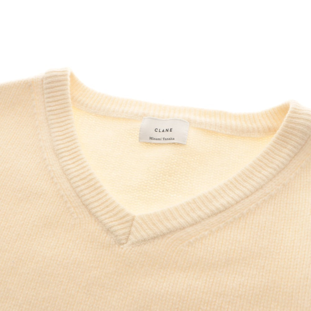 ■ CLANE クラネ x 田中みな実 コラボモデル セーター 長袖 トップス V NECK KNIT TOPS 19106-2272 レディース 2 (M〜L相当) アイボリー