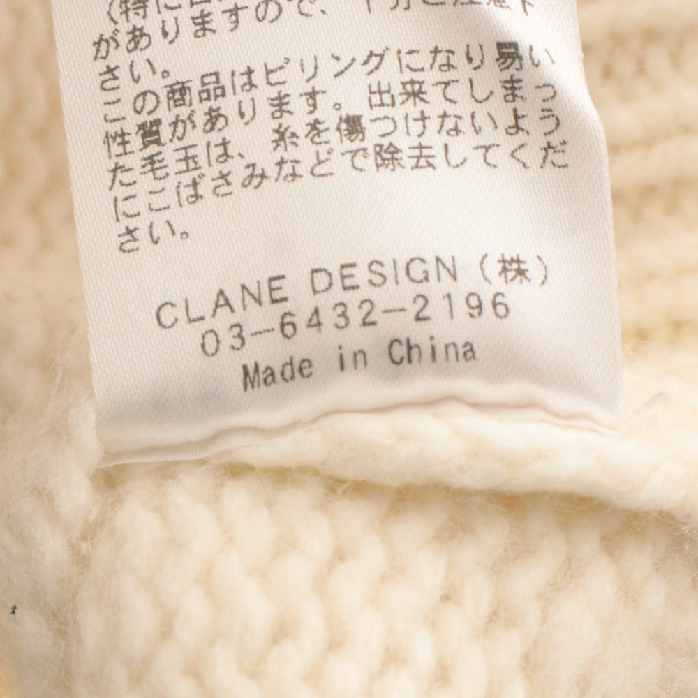 ■ CLANE クラネ x 田中みな実 コラボモデル セーター 長袖 トップス V NECK KNIT TOPS 19106-2272 レディース 2 (M〜L相当) アイボリー