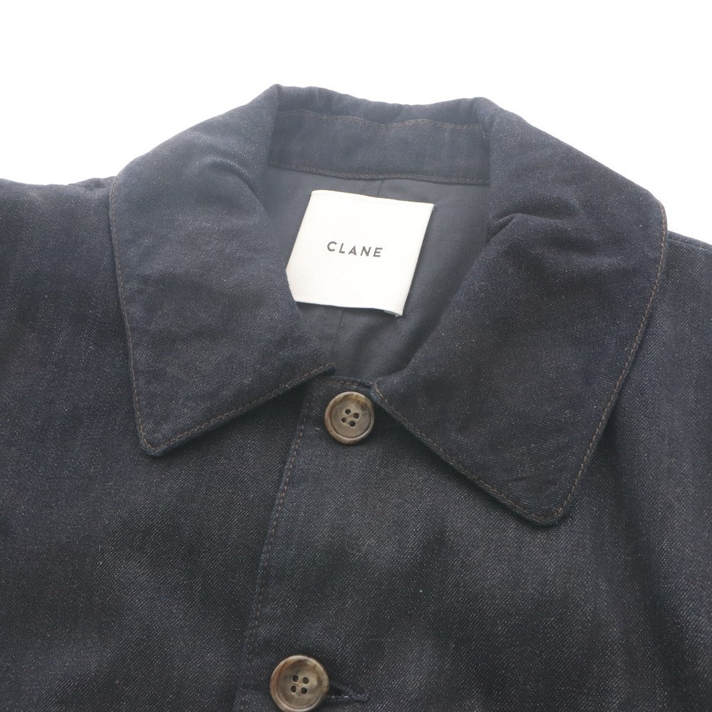 ■ CLANE シャツジャケット ショートスカート セットアップ PADDED DENIM 長袖 アウター トップス レディース 2,1 (M相当) ダークネイビー