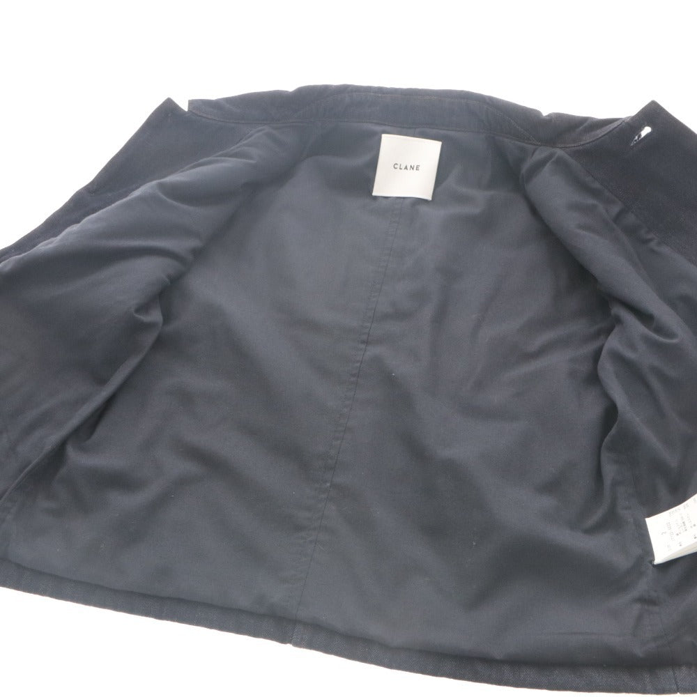 ■ CLANE シャツジャケット ショートスカート セットアップ PADDED DENIM 長袖 アウター トップス レディース 2,1 (M相当) ダークネイビー