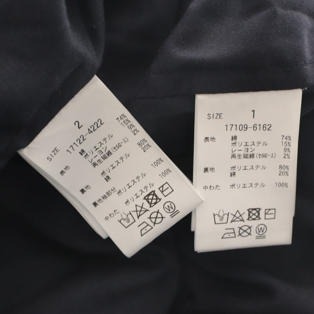 ■ CLANE シャツジャケット ショートスカート セットアップ PADDED DENIM 長袖 アウター トップス レディース 2,1 (M相当) ダークネイビー