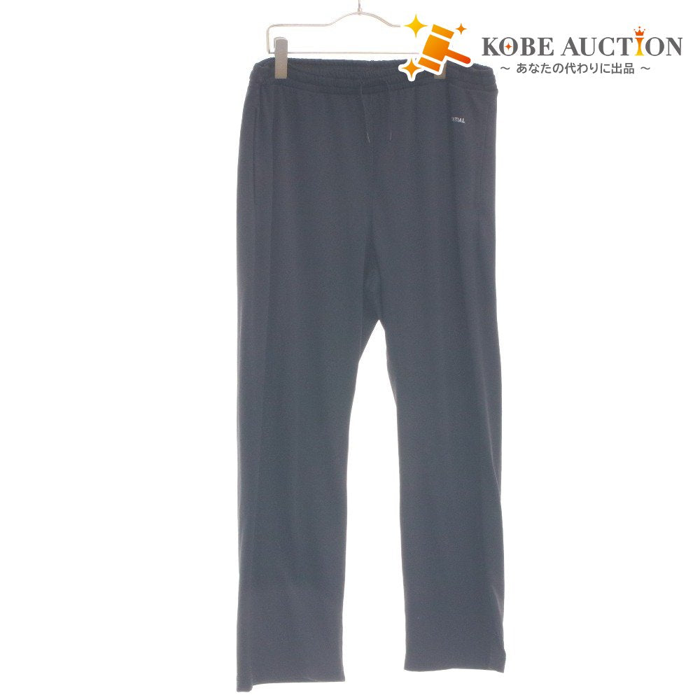 ■ TENTIAL パンツ ロング ボトムス BAKUNE Dry Men's パジャマ 紐 吸汗速乾性 疲労回復 ポリエステル メンズ XL 黒 ブラック
