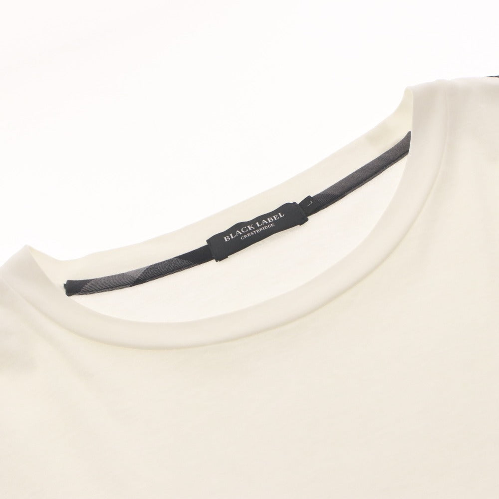 ■ BLACK LABEL CRESTBRIDGE 長袖Tシャツ トップス ロゴ刺繍 日本製 綿 三陽商会 メンズ L 白