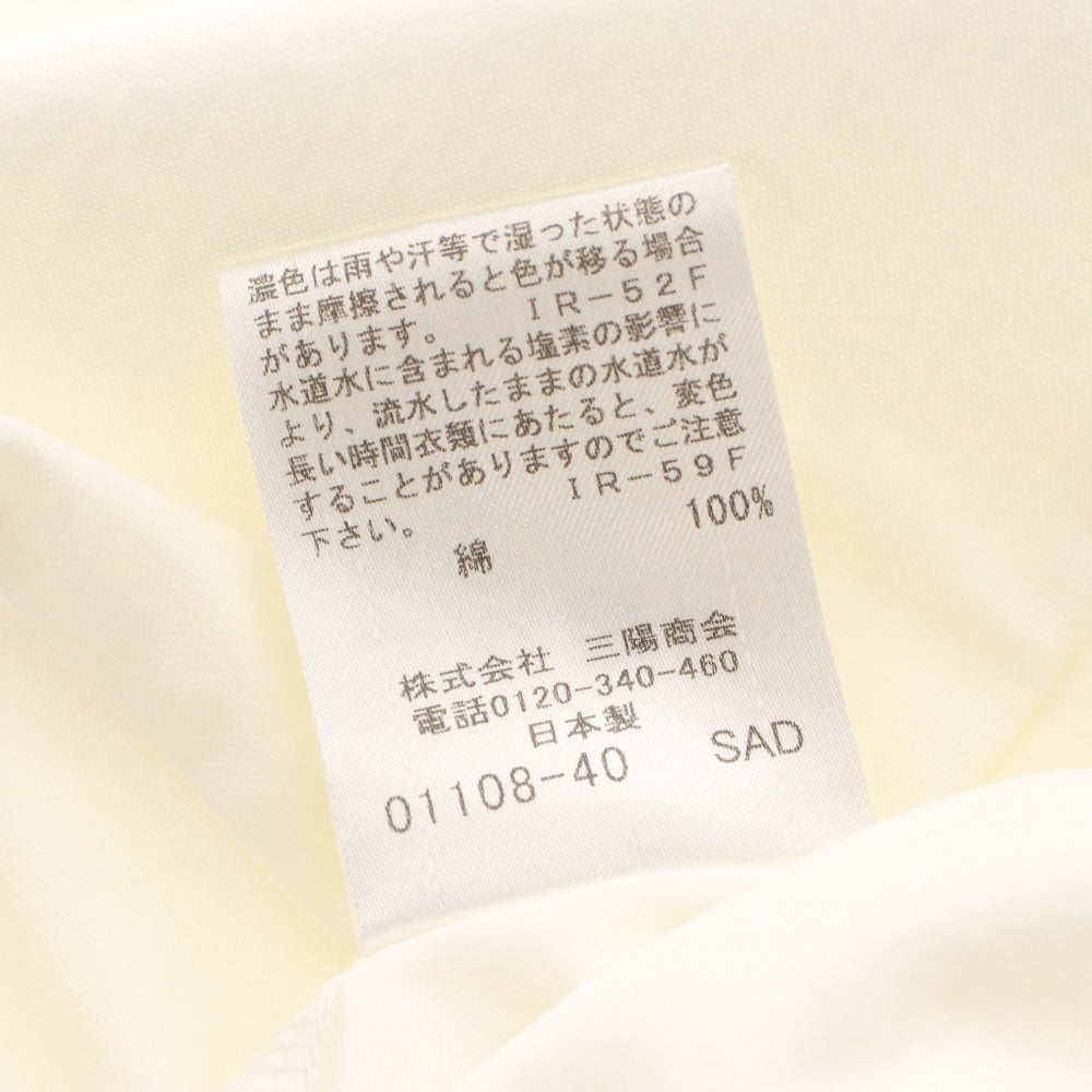 ■ BLACK LABEL CRESTBRIDGE 長袖Tシャツ トップス ロゴ刺繍 日本製 綿 三陽商会 メンズ L 白