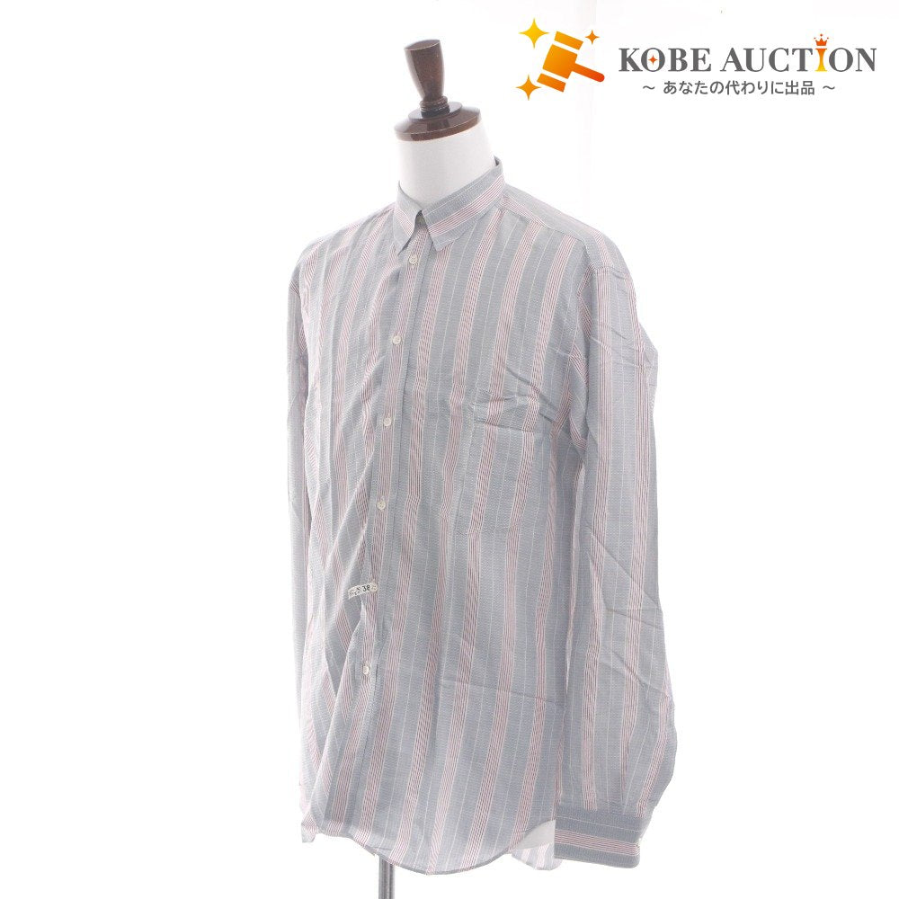 ■ GIORGIO ARMANI Long Sleeve Striped Shirt Men's Italian Made Men's 15 2/1 39 (M equivalent)