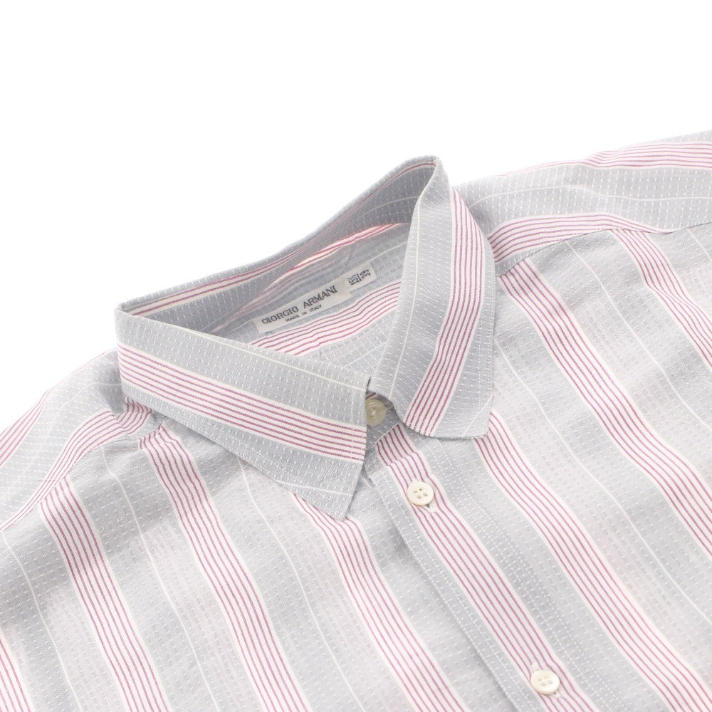 ■ GIORGIO ARMANI Long Sleeve Striped Shirt Men's Italian Made Men's 15 2/1 39 (M equivalent)