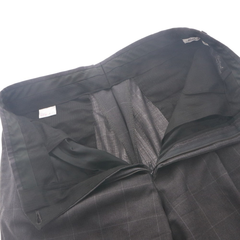■ BARNEYS NEW YORK Suit Bespoke Belvest Setup Windowpane Check Men's 44 (S equivalent) Gray