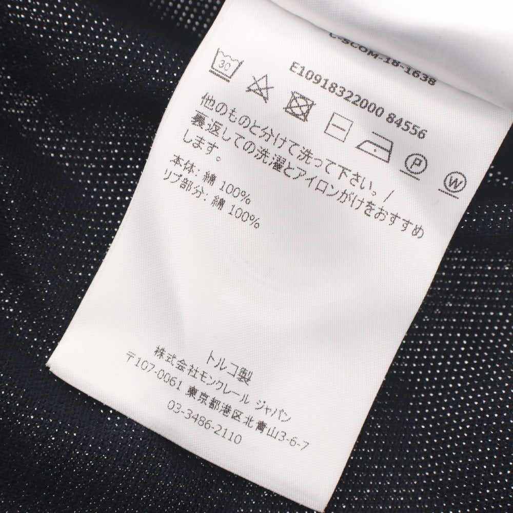 ■ MONCLER Polo Shirt Short Sleeve Top Large Patch Big Logo Patch Men's S Navy