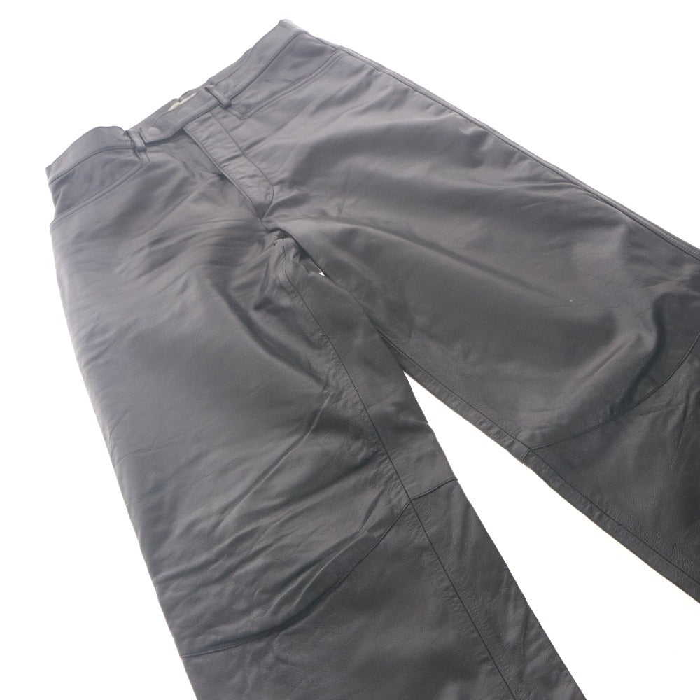 ■ Emporio Armani Leather Pants Bottoms Leather Calfskin Men's 44 (Equivalent to S size) Black
