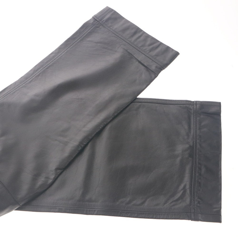 ■ Emporio Armani Leather Pants Bottoms Leather Calfskin Men's 44 (Equivalent to S size) Black