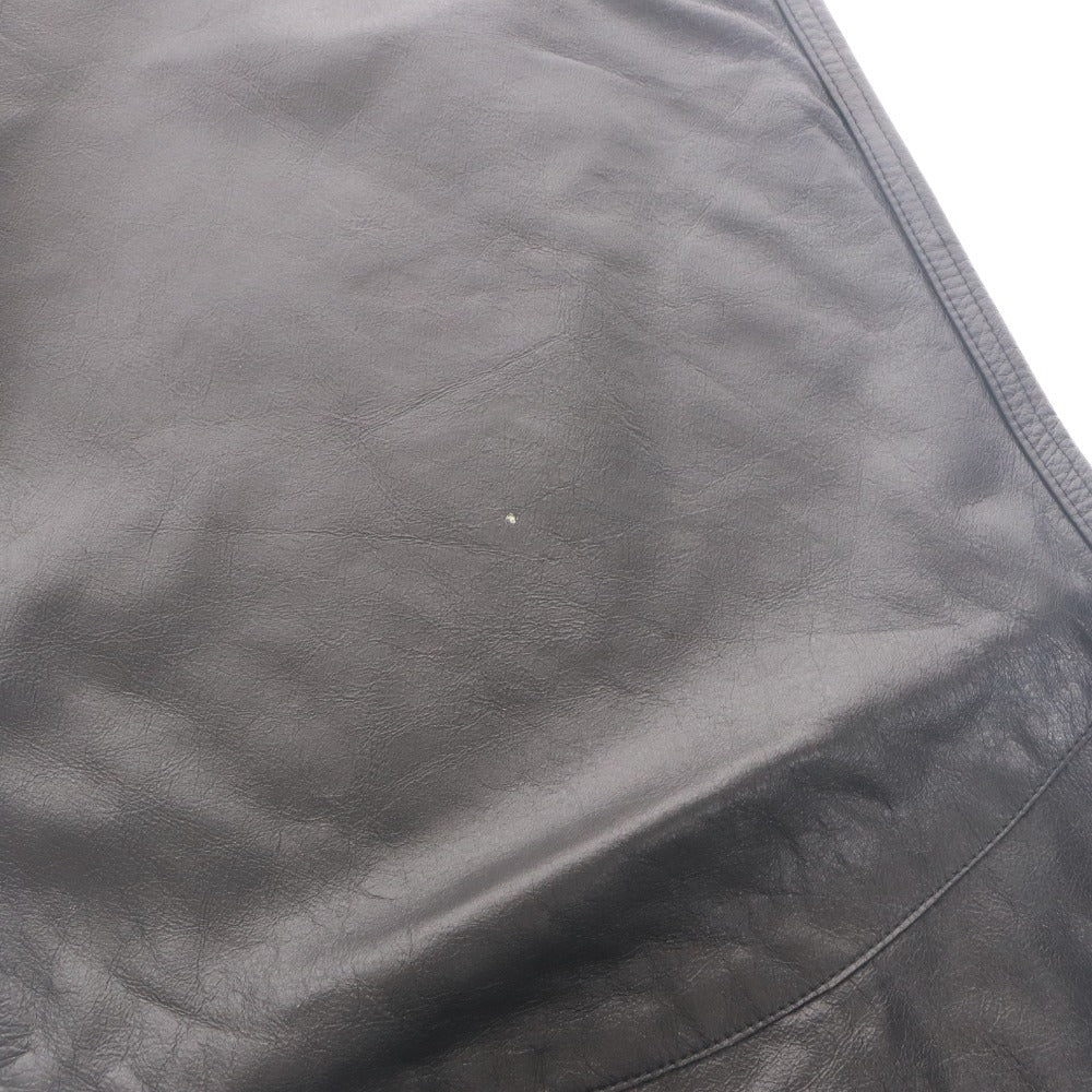 ■ Emporio Armani Leather Pants Bottoms Leather Calfskin Men's 44 (Equivalent to S size) Black
