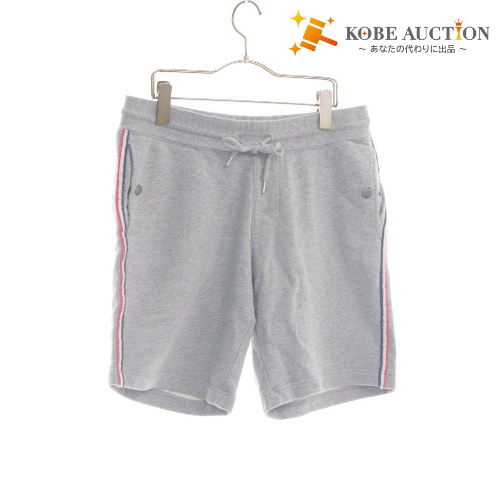 ■ MONCLER Shorts Half Pants Bottoms Sweat Side Line Men's L Gray