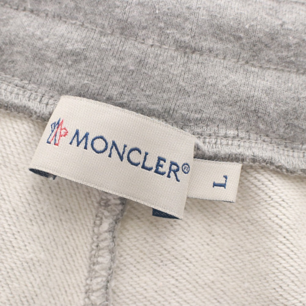 ■ MONCLER Shorts Half Pants Bottoms Sweat Side Line Men's L Gray