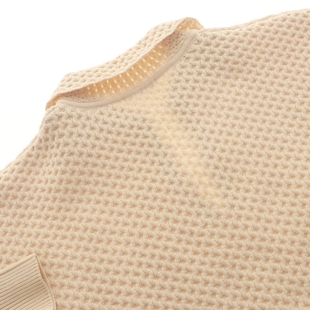 ■ manon Sweater Long Sleeve Top Skipper Cable Knit Pullover Collar Short Length Women's 0 (Free) Ivory Unused