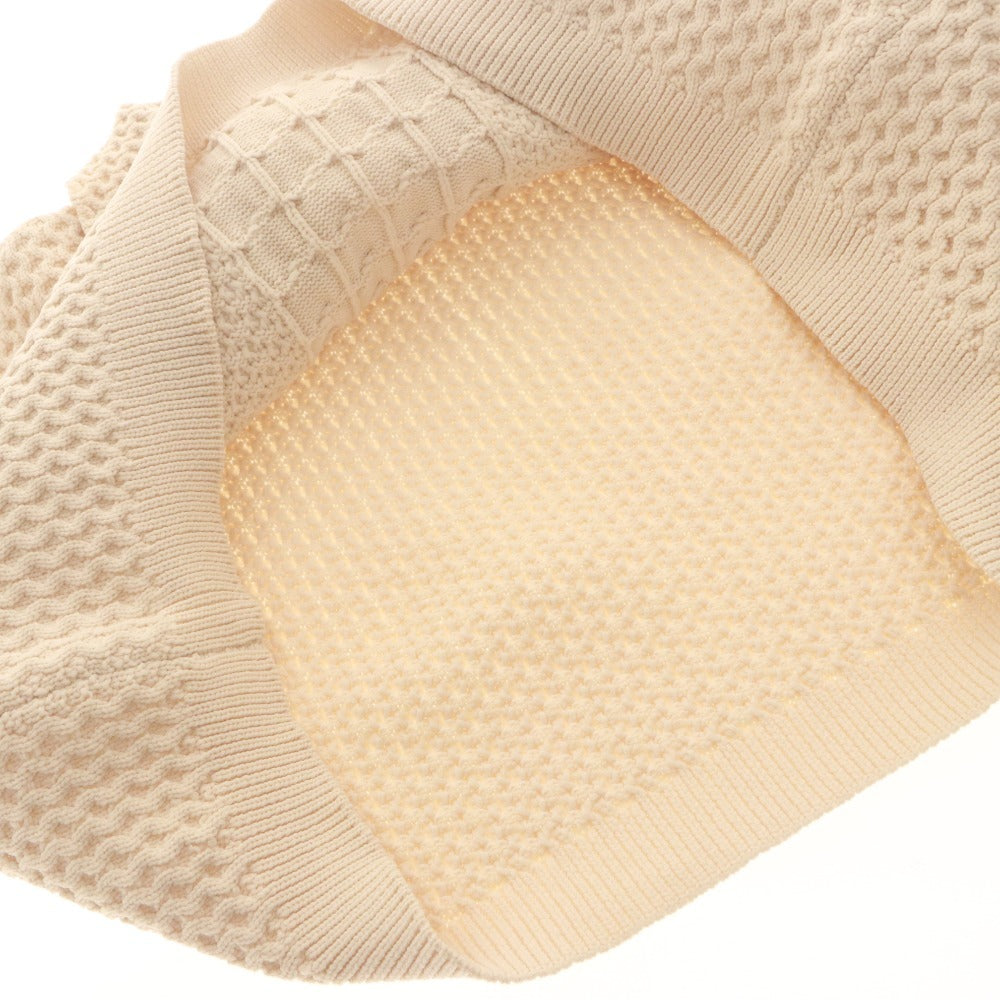 ■ manon Sweater Long Sleeve Top Skipper Cable Knit Pullover Collar Short Length Women's 0 (Free) Ivory Unused