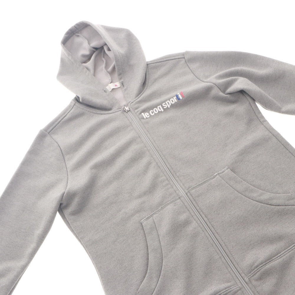 ■ le coq sportif Hoodie Sweatshirt Jacket Long Sleeve Outer Hoodie Zip Up Training Women's M Gray