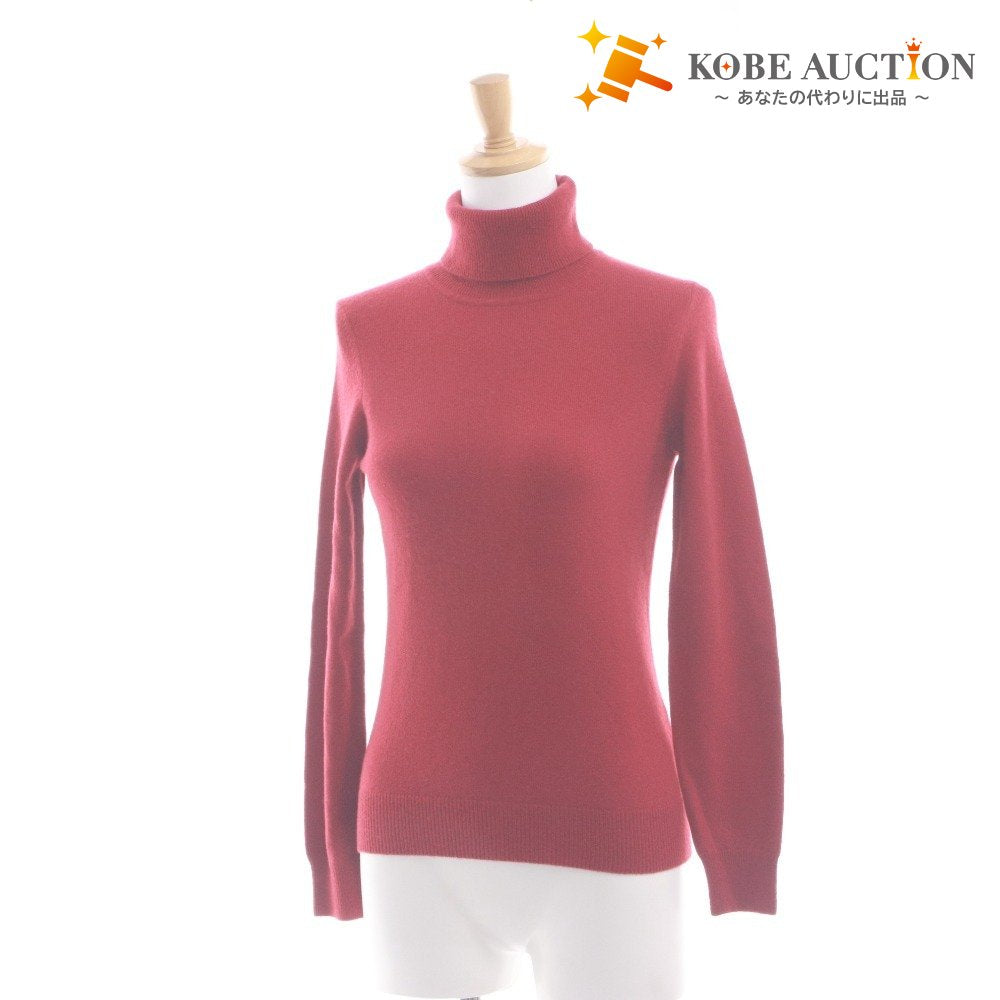 ■ UNIQLO Sweater Long Sleeve Top Knit Pullover Turtleneck 100% Cashmere Women's S Red