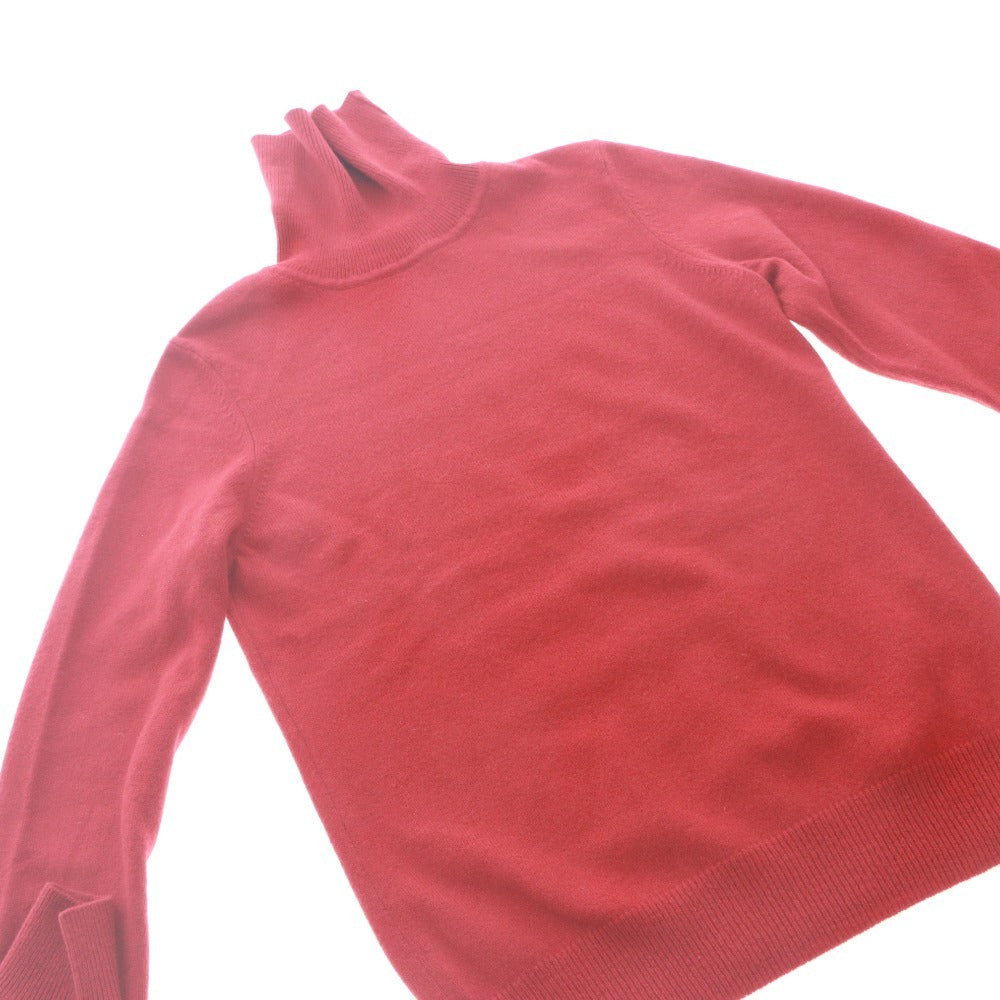 ■ UNIQLO Sweater Long Sleeve Top Knit Pullover Turtleneck 100% Cashmere Women's S Red