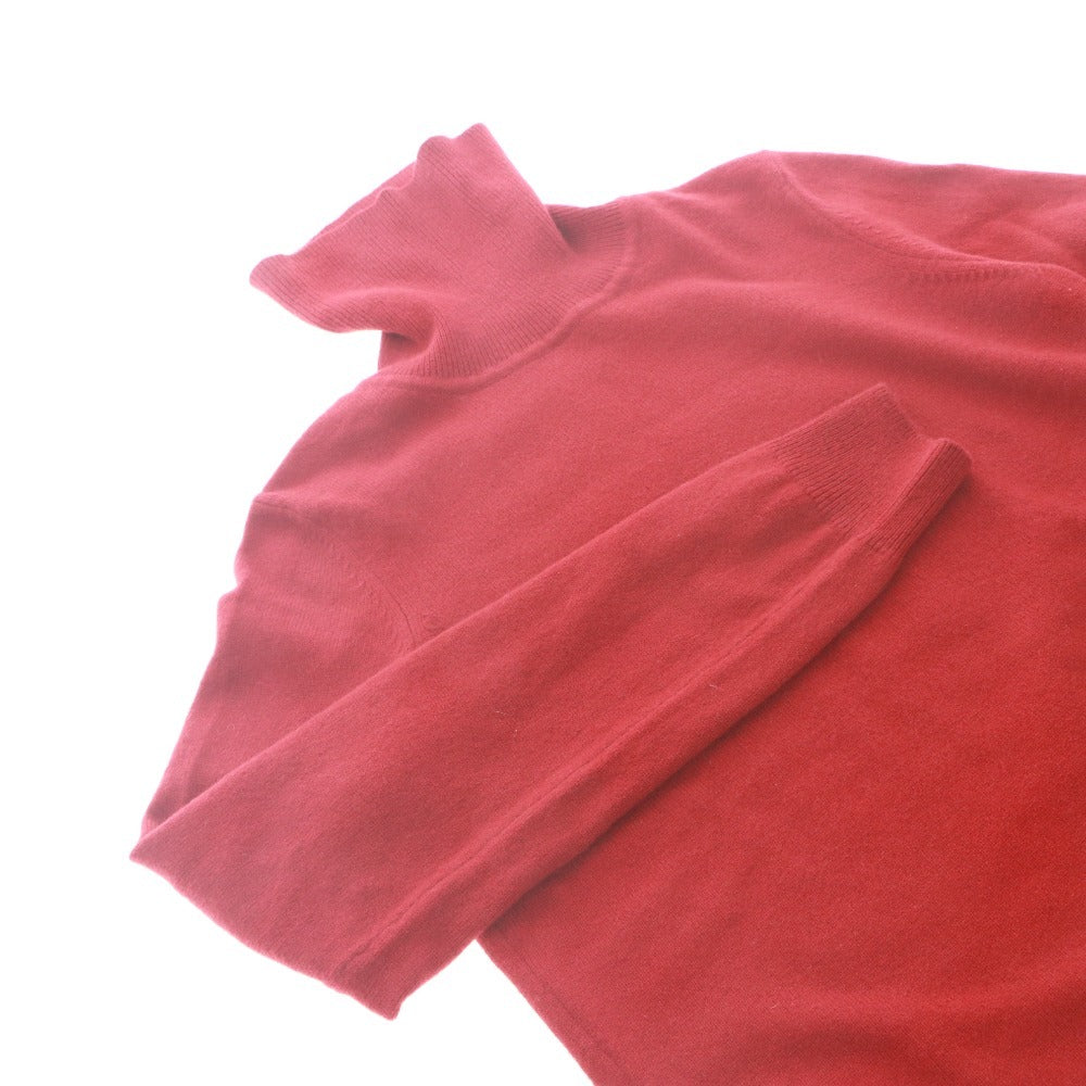 ■ UNIQLO Sweater Long Sleeve Top Knit Pullover Turtleneck 100% Cashmere Women's S Red