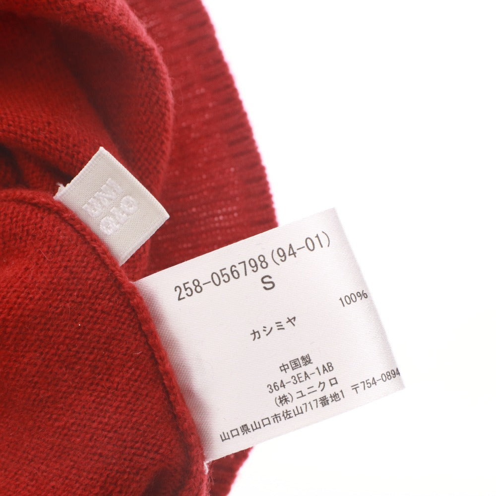 ■ UNIQLO Sweater Long Sleeve Top Knit Pullover Turtleneck 100% Cashmere Women's S Red